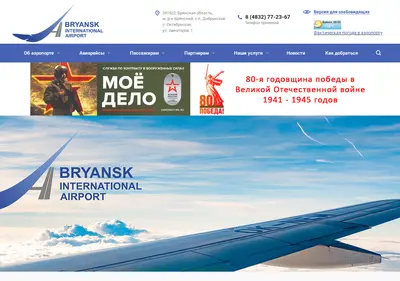 Снимок главной страницы bzk-aero.ru