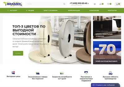 Снимок главной страницы bramek.ru