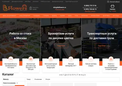 Снимок главной страницы bbflowers.ru