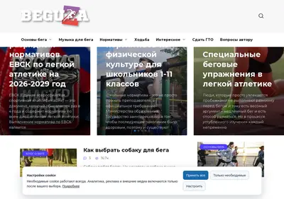 Снимок главной страницы beguza.ru