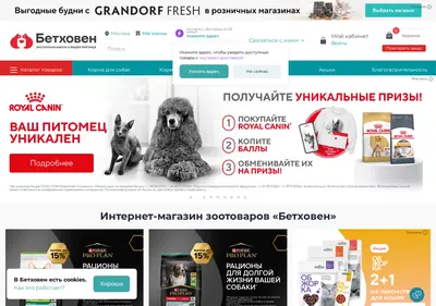 Снимок главной страницы bethowen.ru