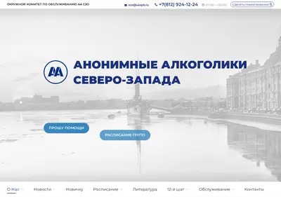 Снимок главной страницы aaspb.ru