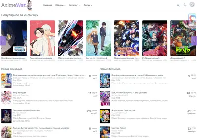 Снимок главной страницы animewatc.ru