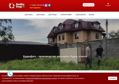 Снимок главной страницы budkadogs.ru
