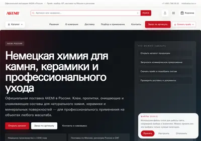 Снимок главной страницы akemi-rus.ru
