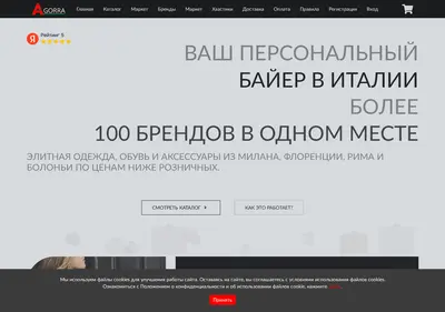 Снимок главной страницы agorra.ru