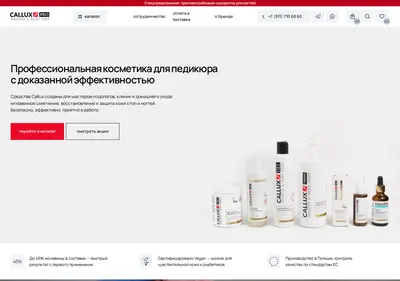 Снимок главной страницы callux.ru