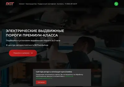 Снимок главной страницы bgt-porogi.ru