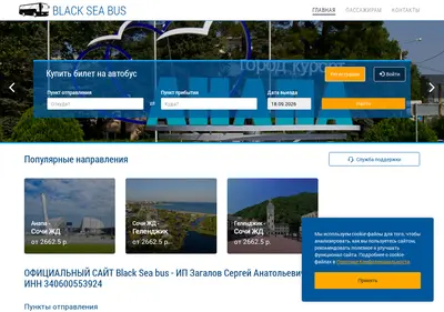 Снимок главной страницы blacksea-bus.ru