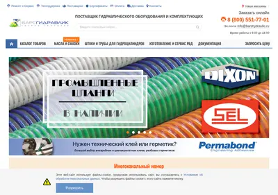 Снимок главной страницы barshydraulic.ru