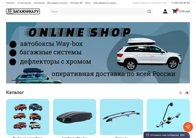 Снимок главной страницы 33bagazhnika.ru