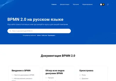 Снимок главной страницы bpmn20.ru