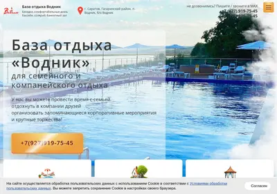 Снимок главной страницы bazavodnik.ru
