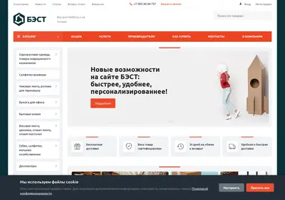 Снимок главной страницы best154.ru