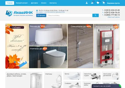 Снимок главной страницы aquaink.ru