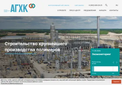 Снимок главной страницы amur-gcc.ru