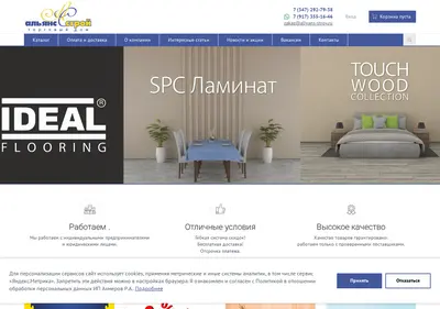 Снимок главной страницы aliyans-stroy.ru