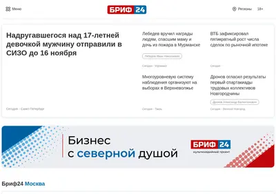 Снимок главной страницы brief24.ru