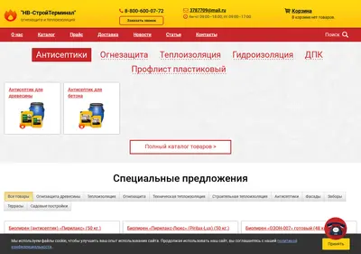 Снимок главной страницы nvst.su