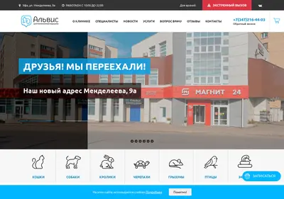 Снимок главной страницы alvis-ufa.ru