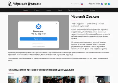 Снимок главной страницы wushu.su