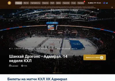 Снимок главной страницы admiral-hc.ru