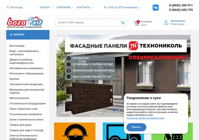 Снимок главной страницы bazavit.ru