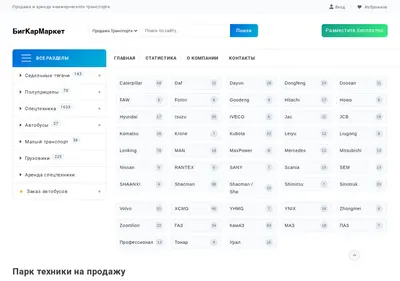 Снимок главной страницы bigcarmarket.ru