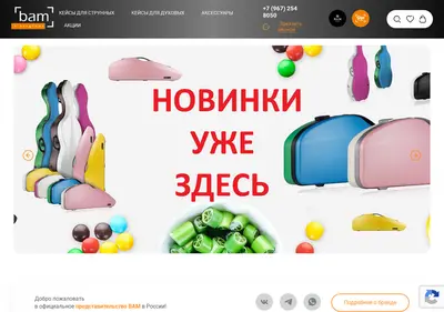 Снимок главной страницы bamcases.ru