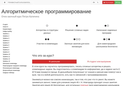 Снимок главной страницы algoprog.ru