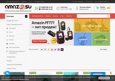 Снимок главной страницы amazin.su