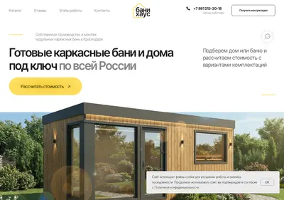 Снимок главной страницы banihouse.ru