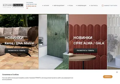 Снимок главной страницы cerammax.ru