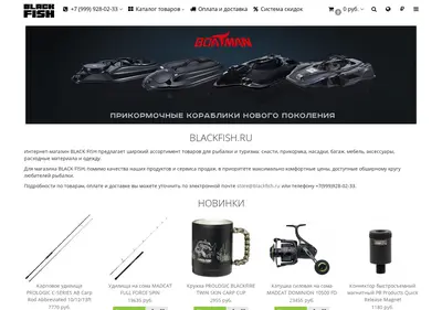 Снимок главной страницы blackfish.ru